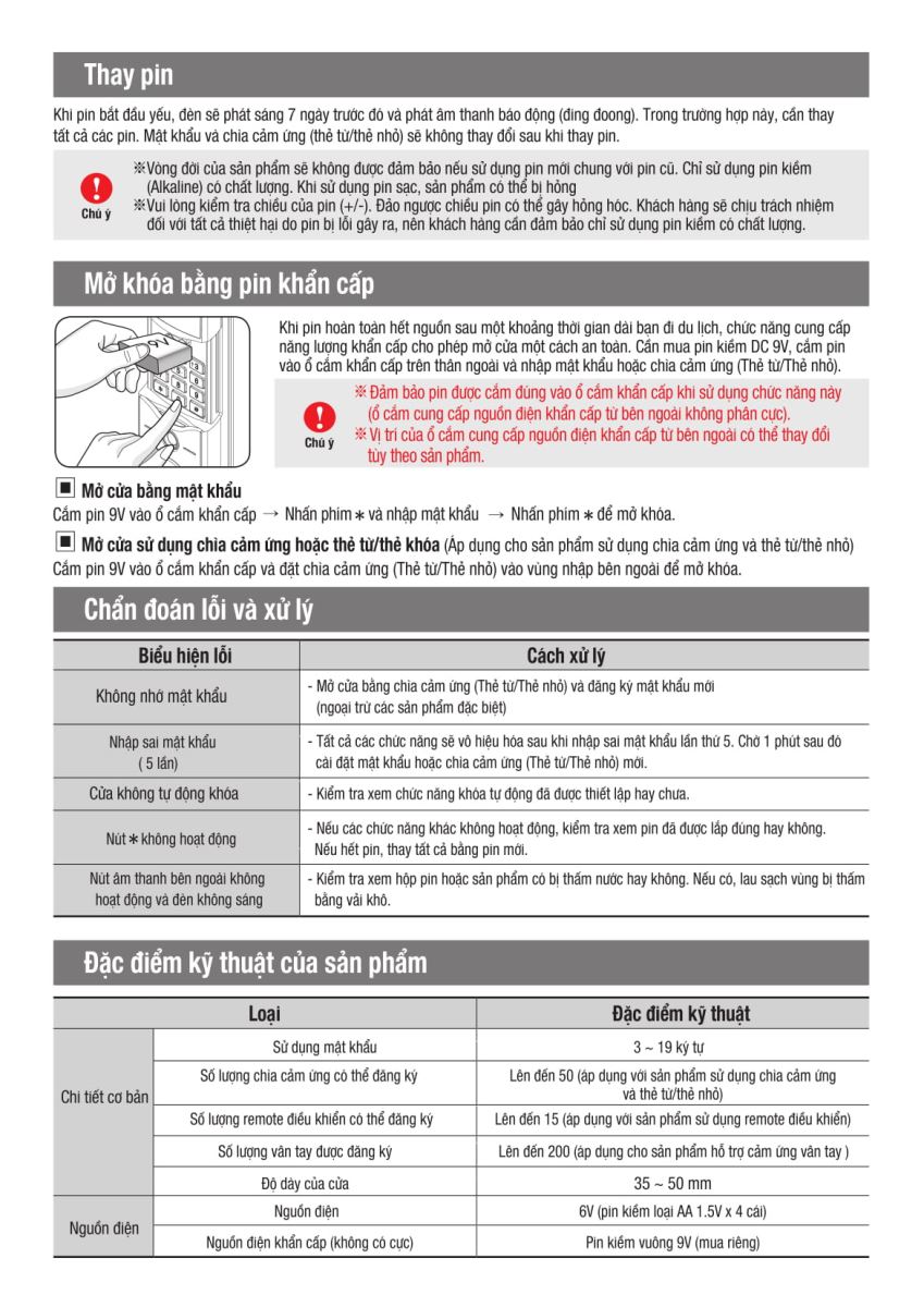 Hướng dẫn sử dụng khóa điện tử Hafele ER7500-TC-9